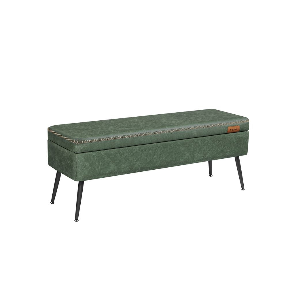 Pufa ze schowkiem, zielony, 120 cm