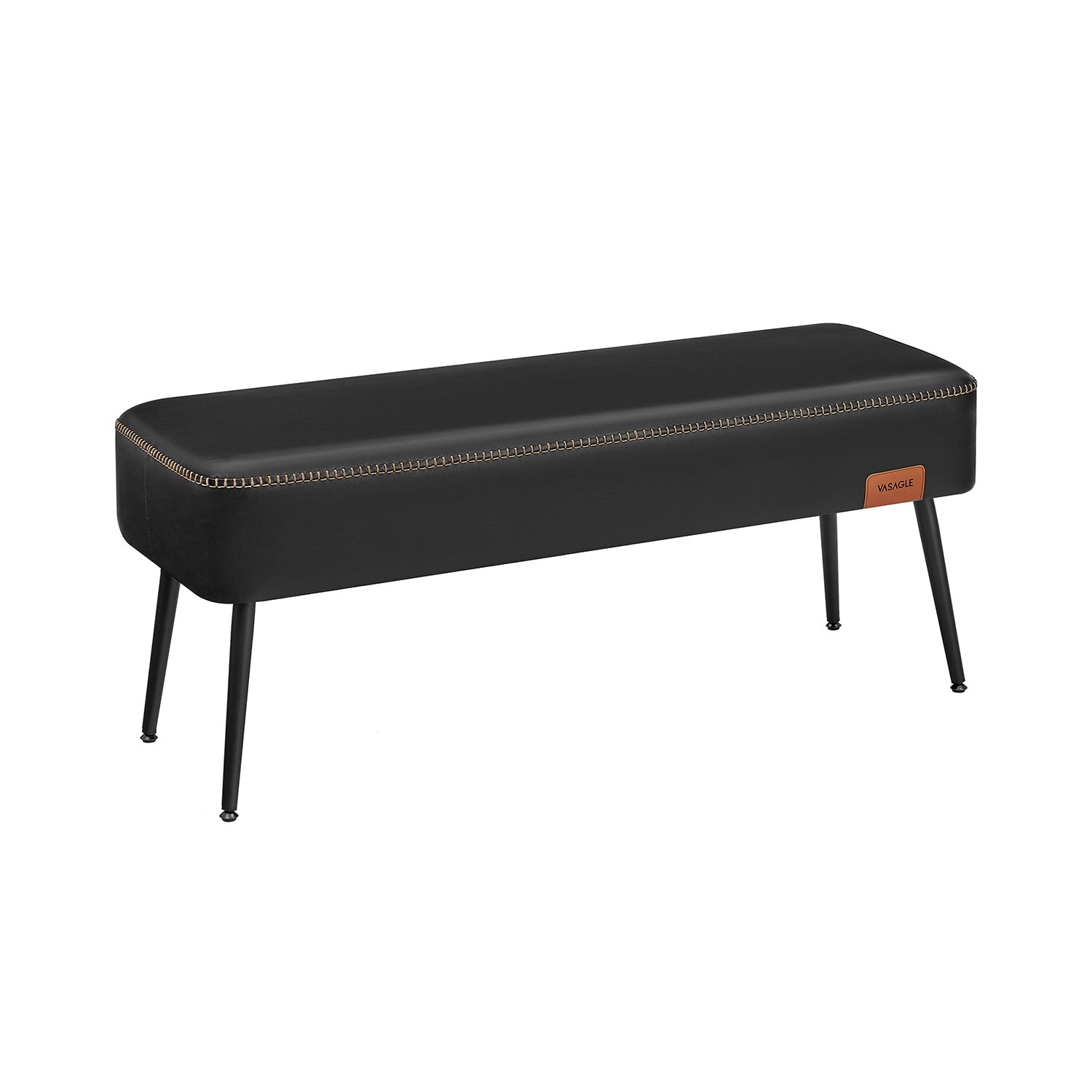 Pufa ze schowkiem, czarny, 110 cm