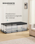 Mała klatka dla zwierząt 144×74×47 cm biała