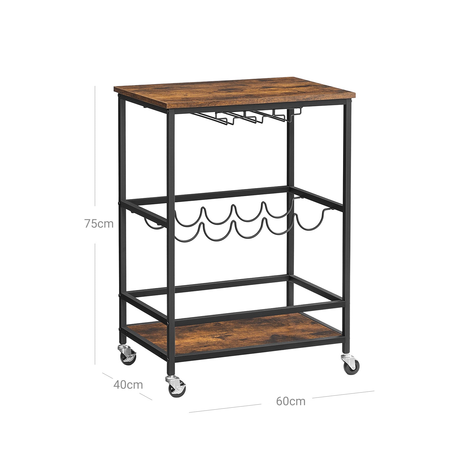 Mebel do domu, rustykalny brąz, 60 cm