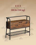 Ławka na buty, rustykalny brąz, 80 cm