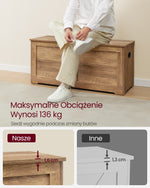 Ławka na buty ze schowkiem 100x40x46 cm miodowo-brązowa