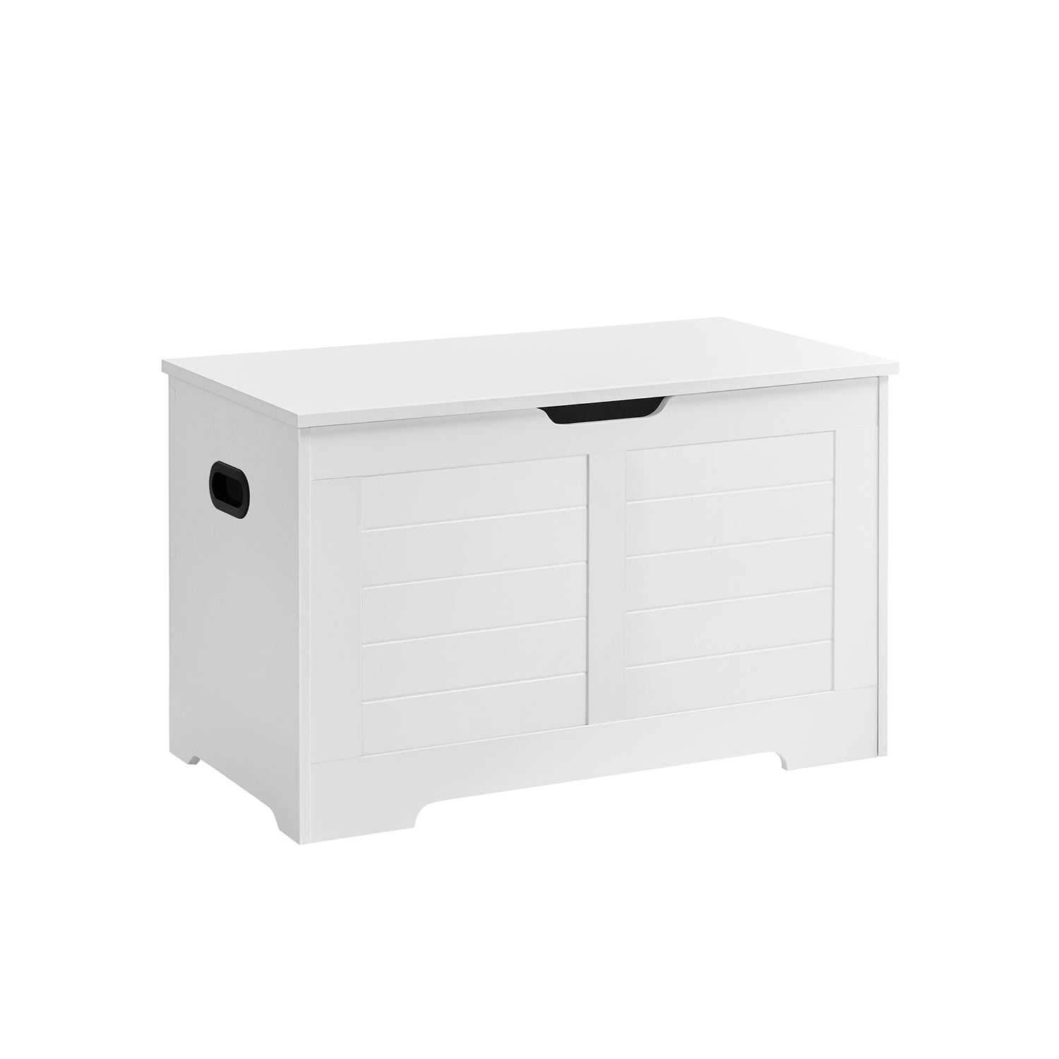 Ławka z siedziskiem i schowkiem biała 80x40x46 cm