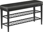 Ławka na buty, czarny, 100 cm