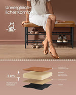 Ławka na buty, caramel brown, 100 cm