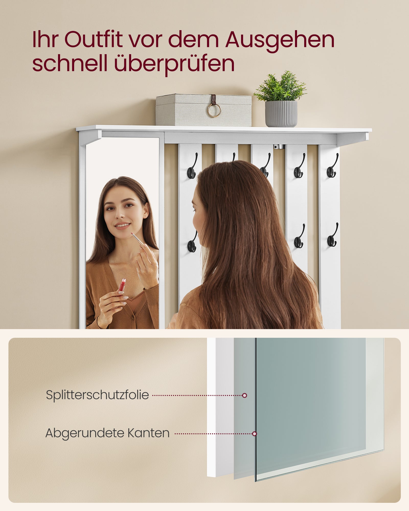 Szafka wisząca, biały, 102 cm