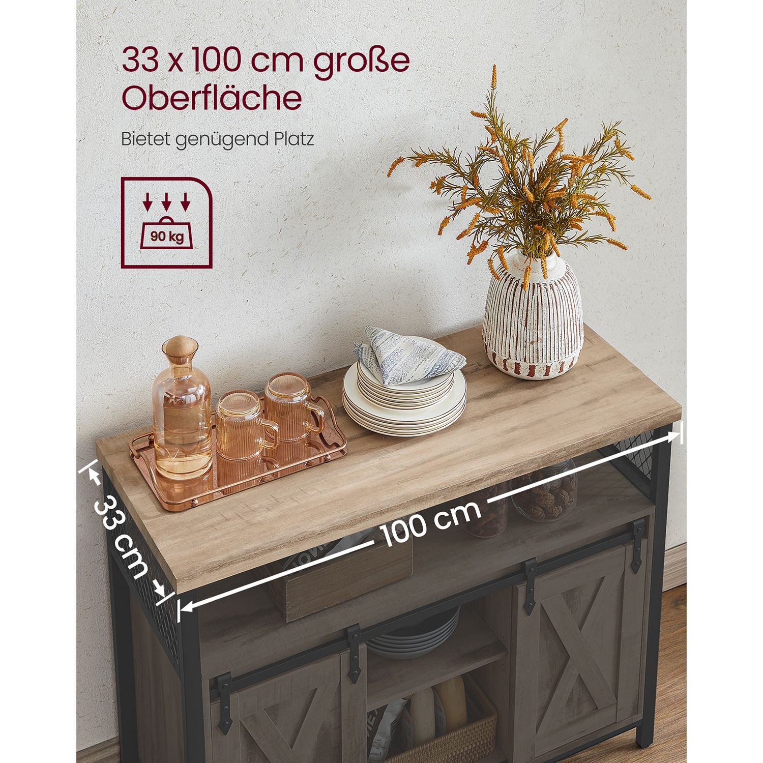 Szafka do przechowywania, brązowy, 100 cm
