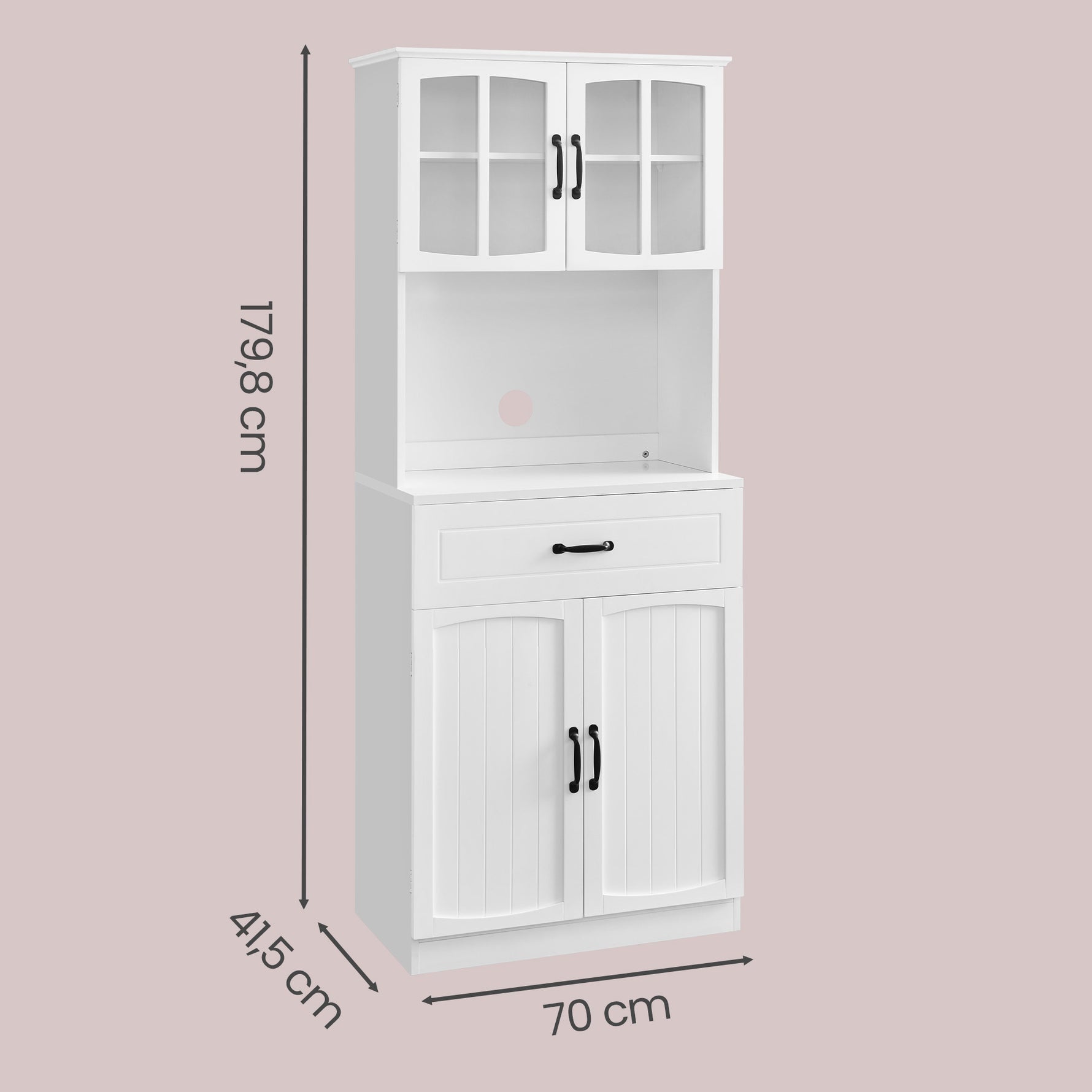 Szafka do przechowywania, biały, 73 cm