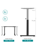 Elektrycznie regulowane biurko stalowe 120 kg