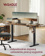 Elektryczne biurko regulowane 72-118 cm czarne