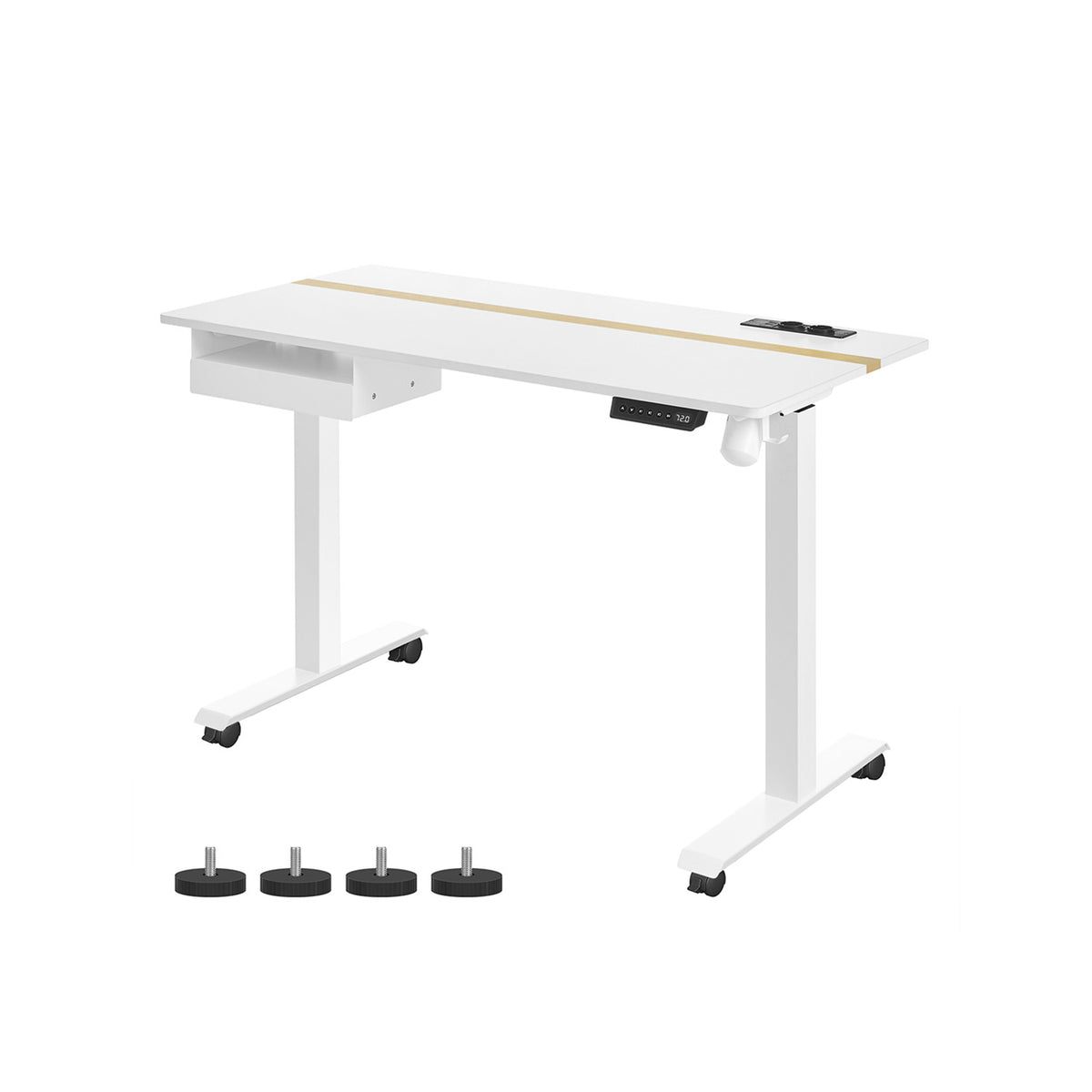 Biurko regulowane elektrycznie 60x120 cm białe