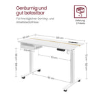 Biurko regulowane elektrycznie 60x120 cm białe