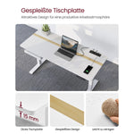 Białe biurko z elektryczną regulacją wysokości 60x140 cm