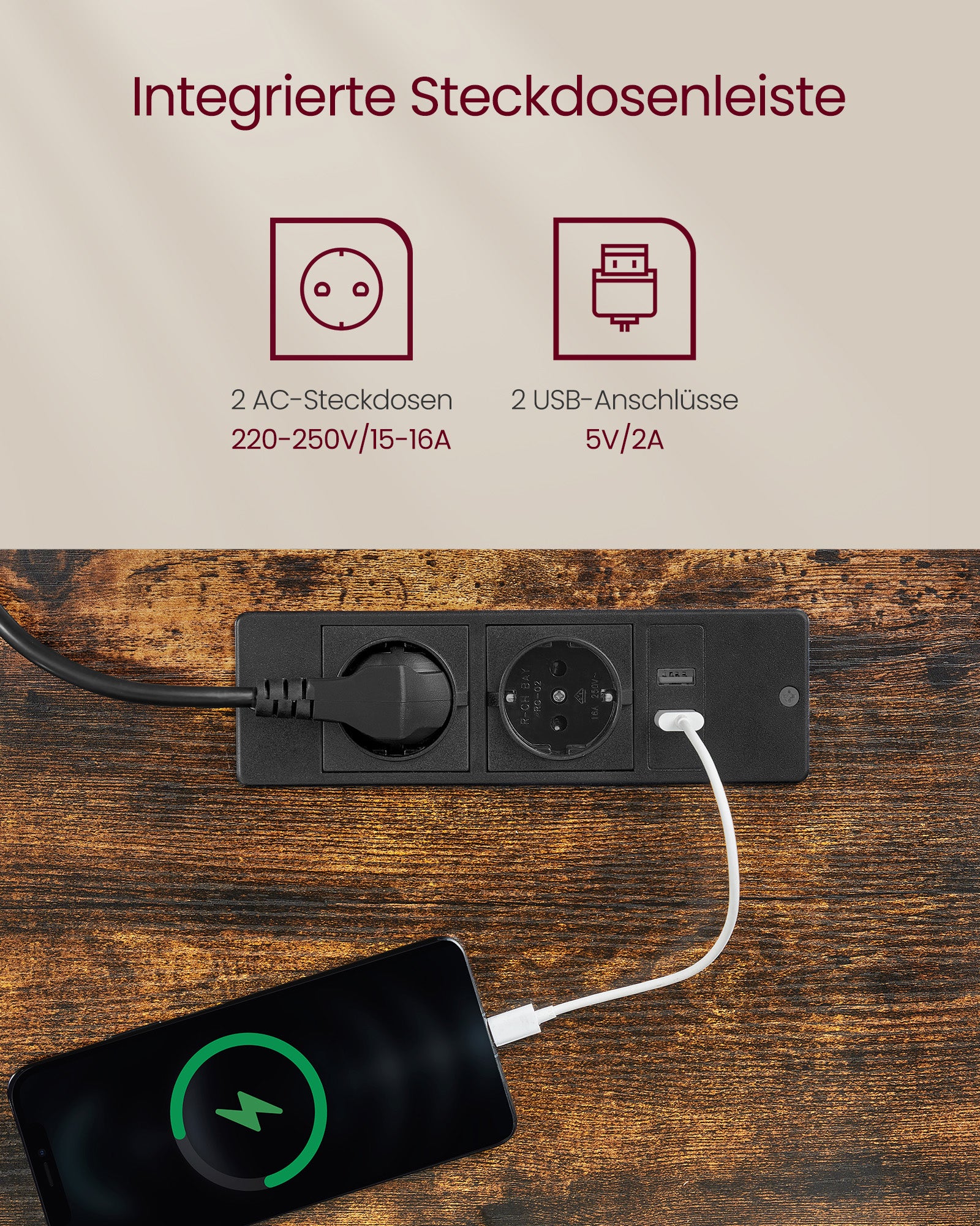 Biurko elektryczne z regulacją wysokości i pamięcią 4 poziomów