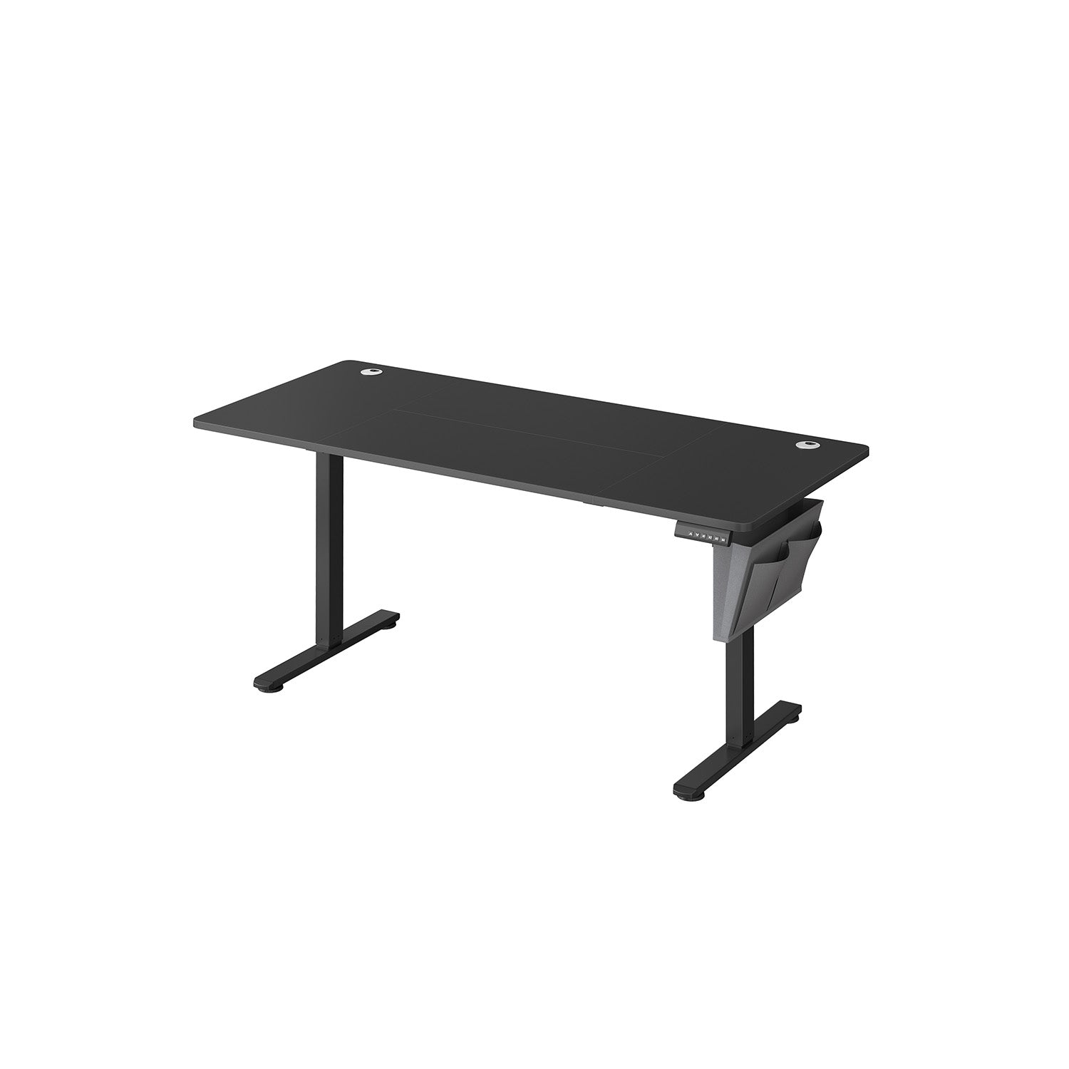 Elektryczne biurko regulowane 160×70 cm czarne