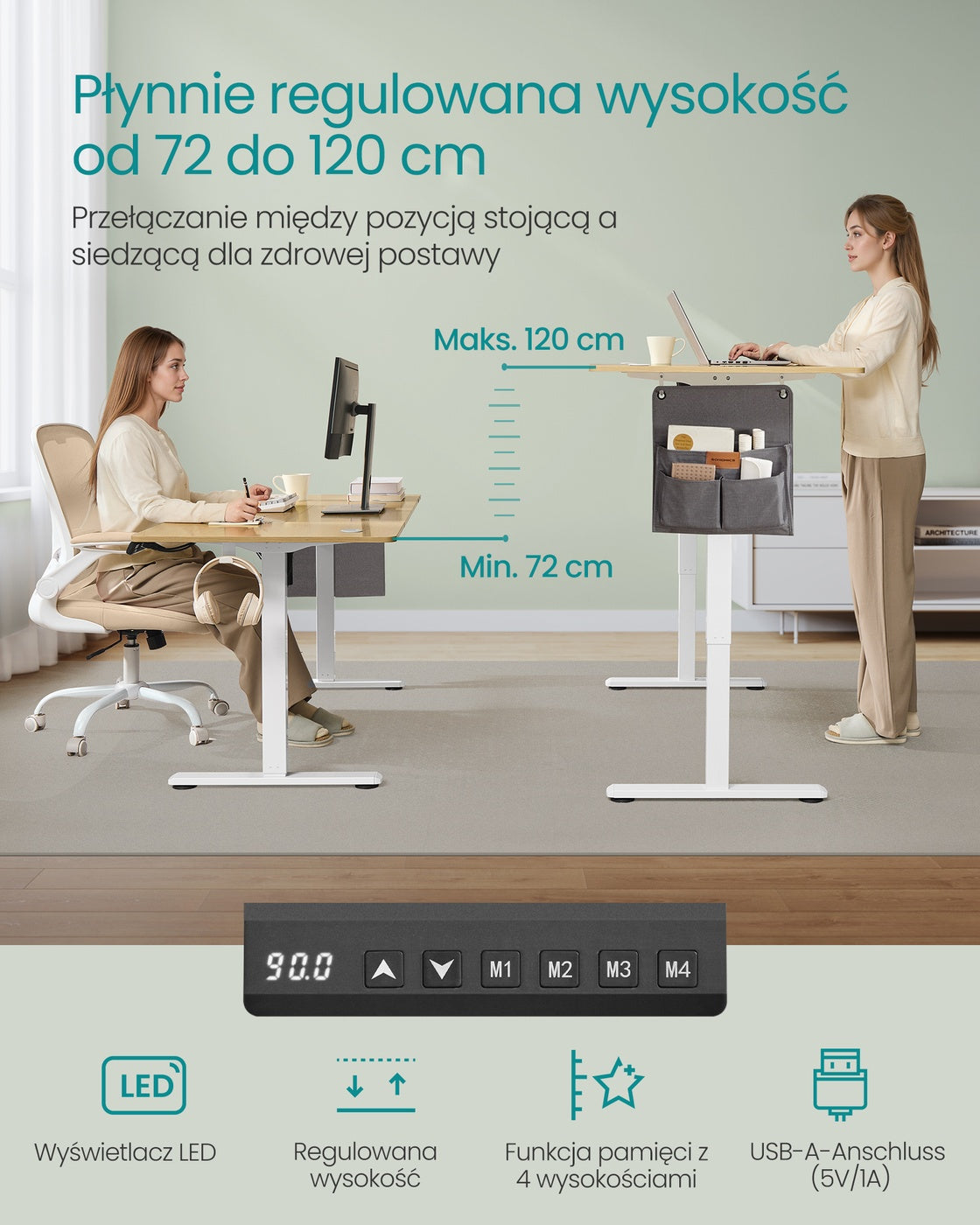 Kosz na śmieci do kuchni ze stelażem 70x160x72-120 cm
