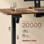 Narożne biurko elektryczne 140x160 cm z regulacją wysokości