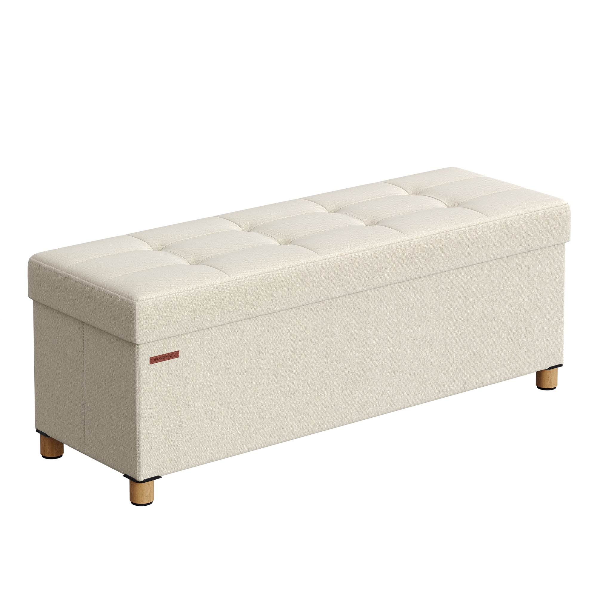 Pufa ze schowkiem, cream white, 110 cm