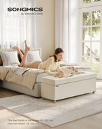 Pufa ze schowkiem, cream white, 110 cm