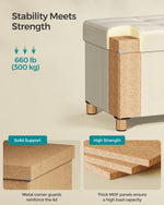 Pufa ze schowkiem, cream white, 110 cm