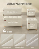 Pufa ze schowkiem, cream white, 110 cm