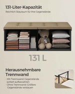 Ławka ze schowkiem 110x38x38 cm camel