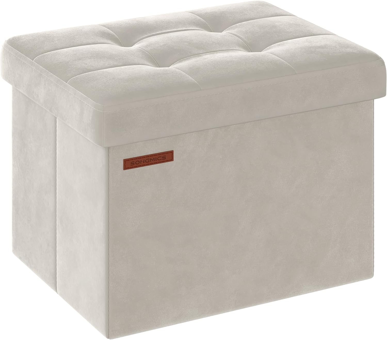 Pufa ze schowkiem, cream white, 40 cm