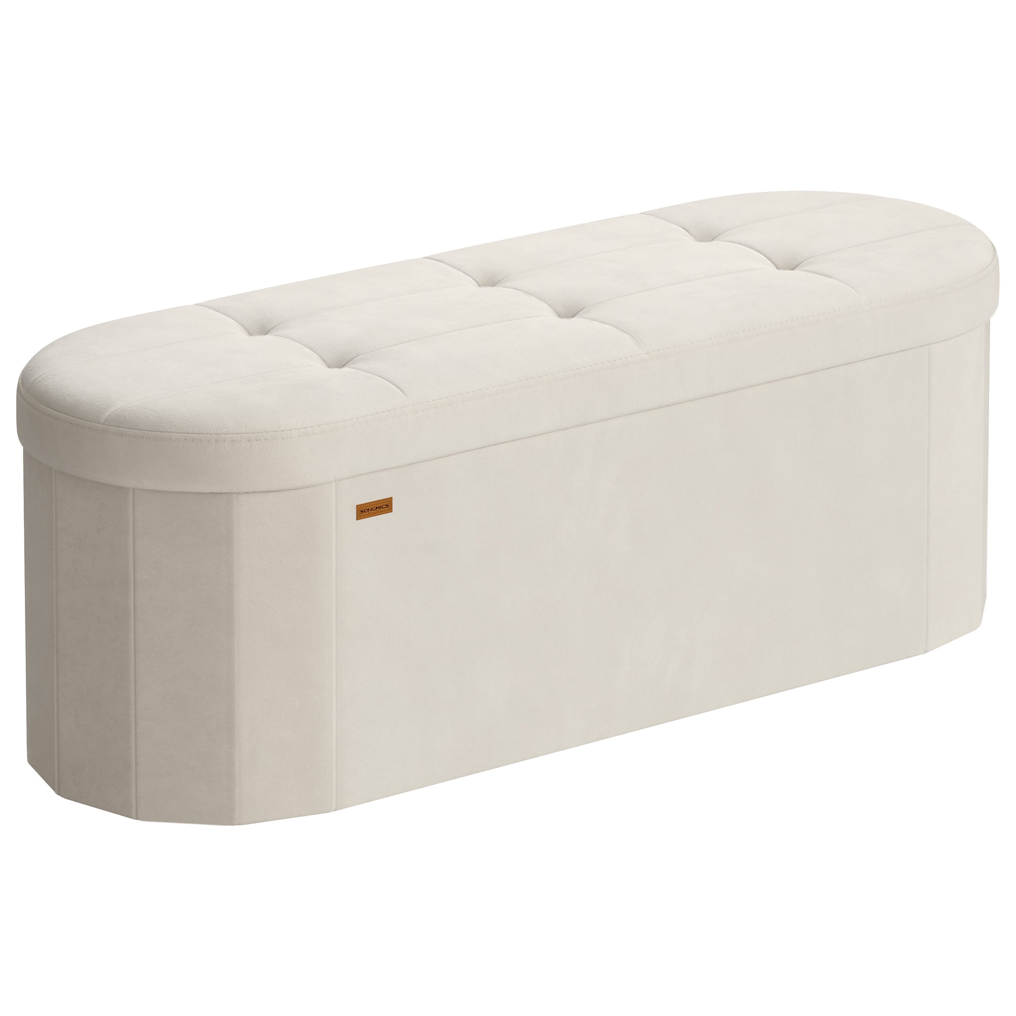 Pufa ze schowkiem, cappuccino beige, 110 cm