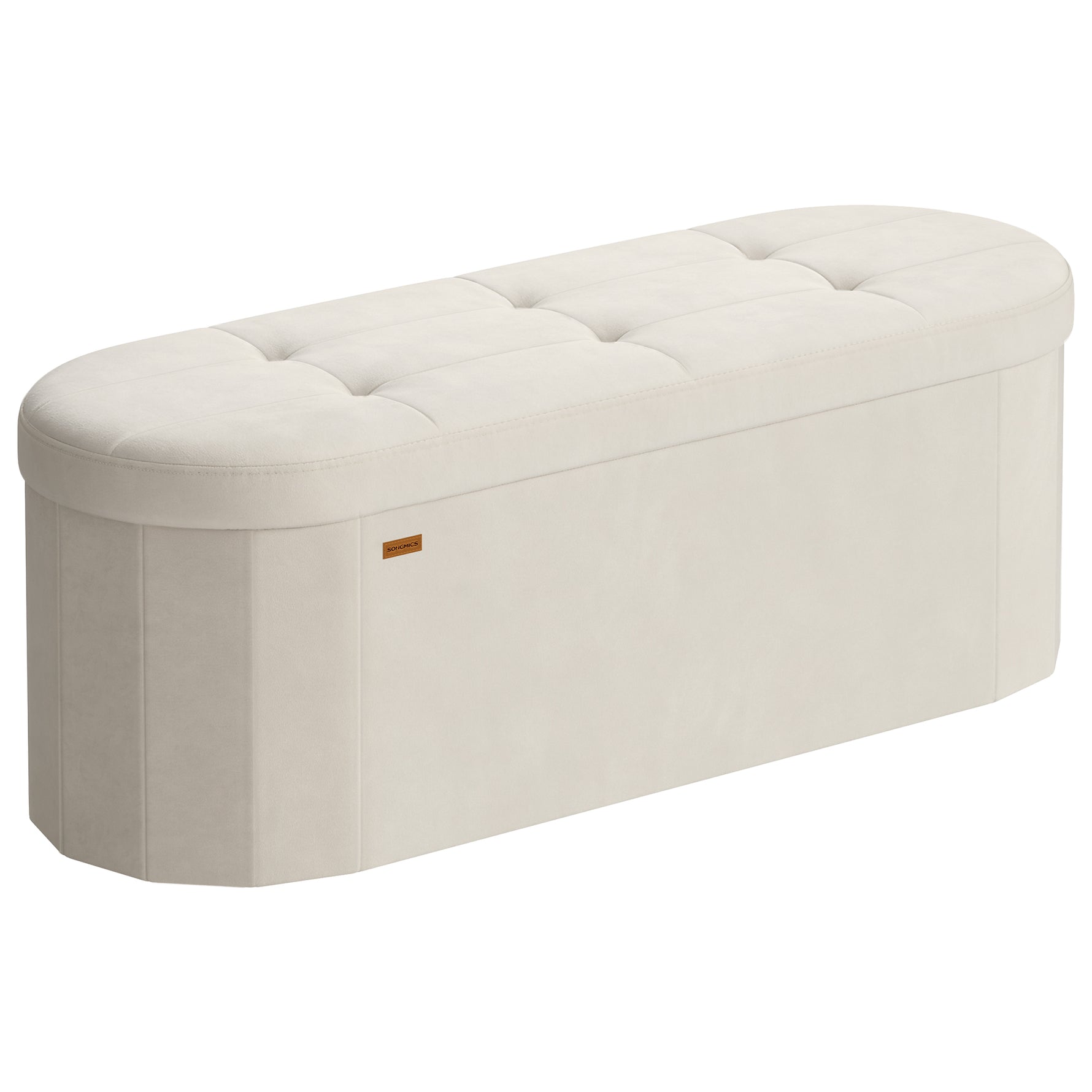 Pufa ze schowkiem, cappuccino beige, 110 cm