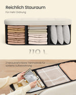 Pufa ze schowkiem, cappuccino beige, 110 cm