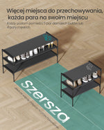 Stojak na buty 3 poziomy czarny 29,7×91,8×53,5 cm