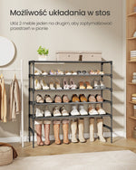 Stojak na buty 3 poziomy czarny 29,7×91,8×53,5 cm