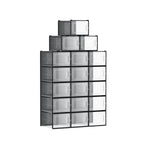 Zestaw 18 pudełek na buty do rozmiaru 46, czarne