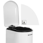 Kosz na śmieci, biały, 31,5 cm