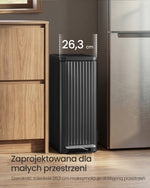 Stalowy kosz na śmieci kuchenny 50 l z pedałem czarny
