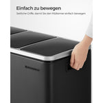 Kosz na śmieci z 3 przegródkami i pedałem 54 l