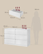 Mebel do domu, snow white, 119,4 cm