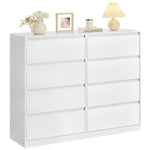 Komoda 8 szuflad biała 40x119,4x97,5 cm