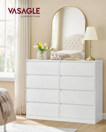 Komoda 8 szuflad biała 40x119,4x97,5 cm