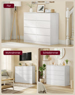 Komoda 8 szuflad biała 40x119,4x97,5 cm