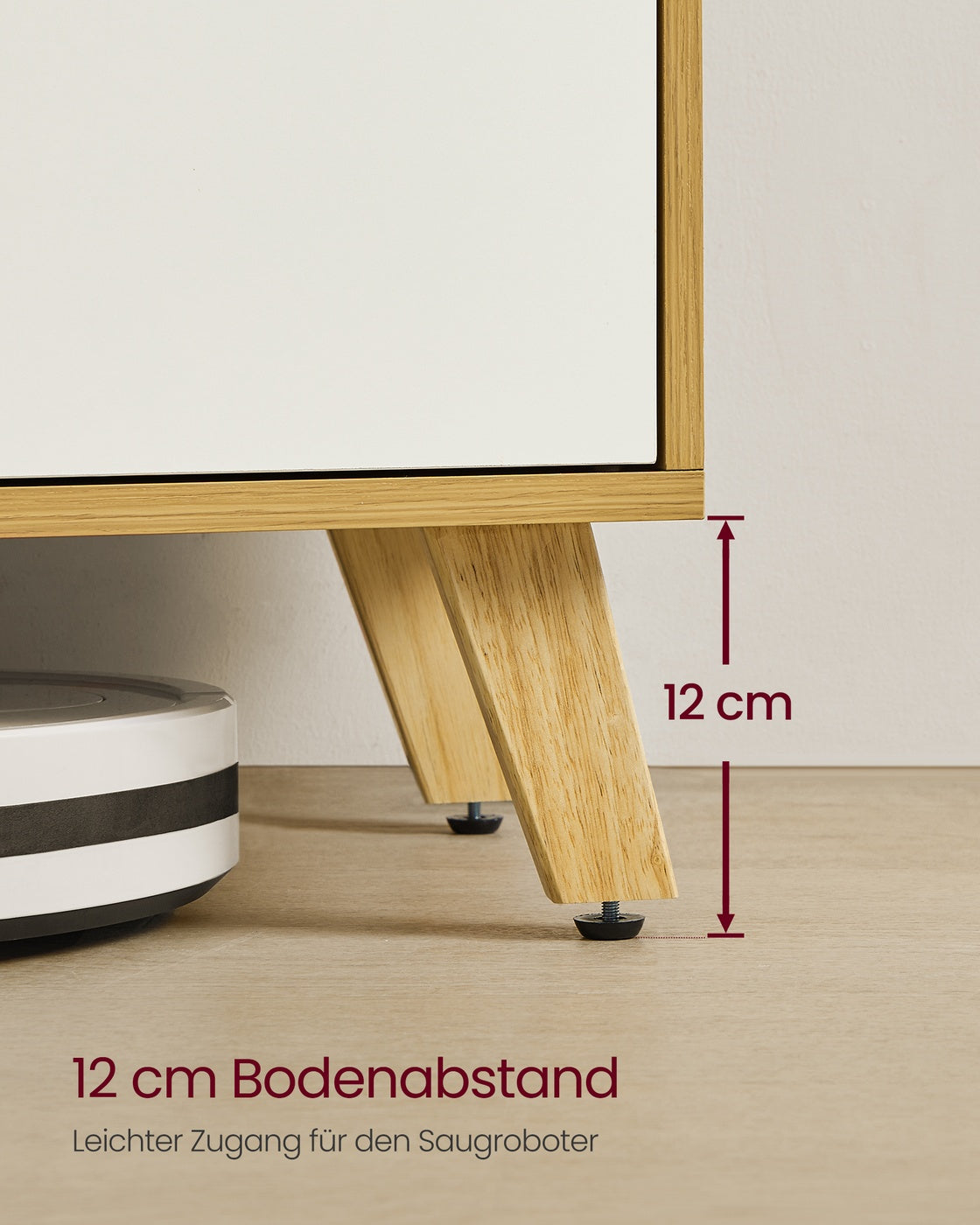 Szafka pod telewizor 140 cm kremowo-dębowa