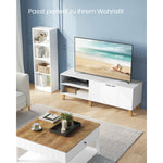 Szafka RTV, snow white, 140 cm