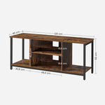 Szafka RTV vintage 120×40×50 cm z otwartymi półkami