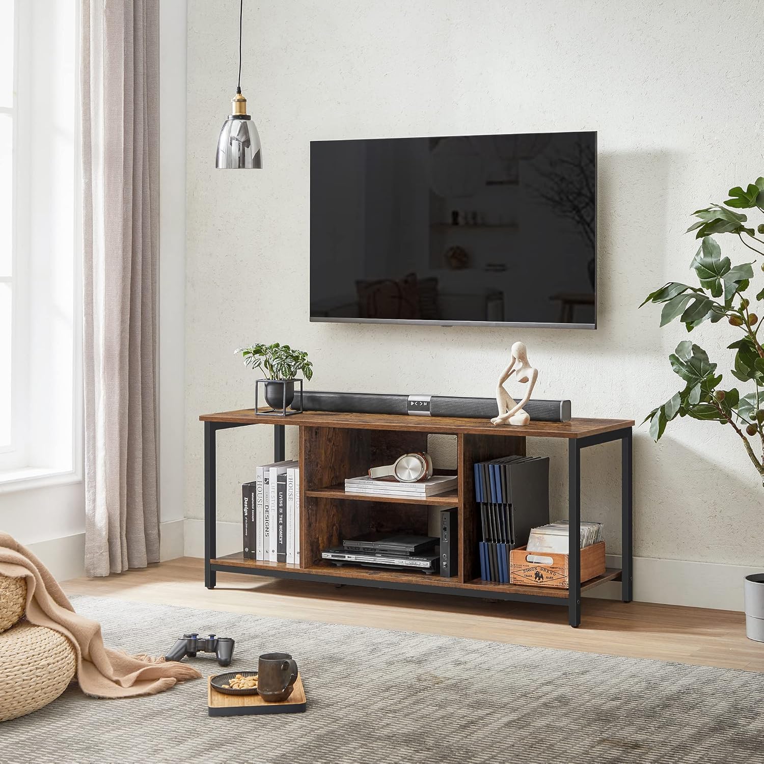 Szafka RTV, rustykalny brąz, 120 cm