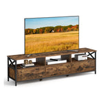 Szafka pod TV 178x40x50 cm brązowo-czarna vintage