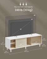 Szafka RTV, biały, 140 cm