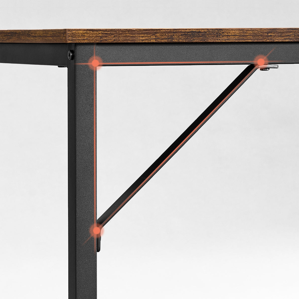 Wąskie biurko industrialne 80x50 cm z metalową ramą