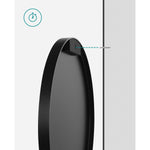 Okrągłe lustro ścienne z metalową ramą 61 cm