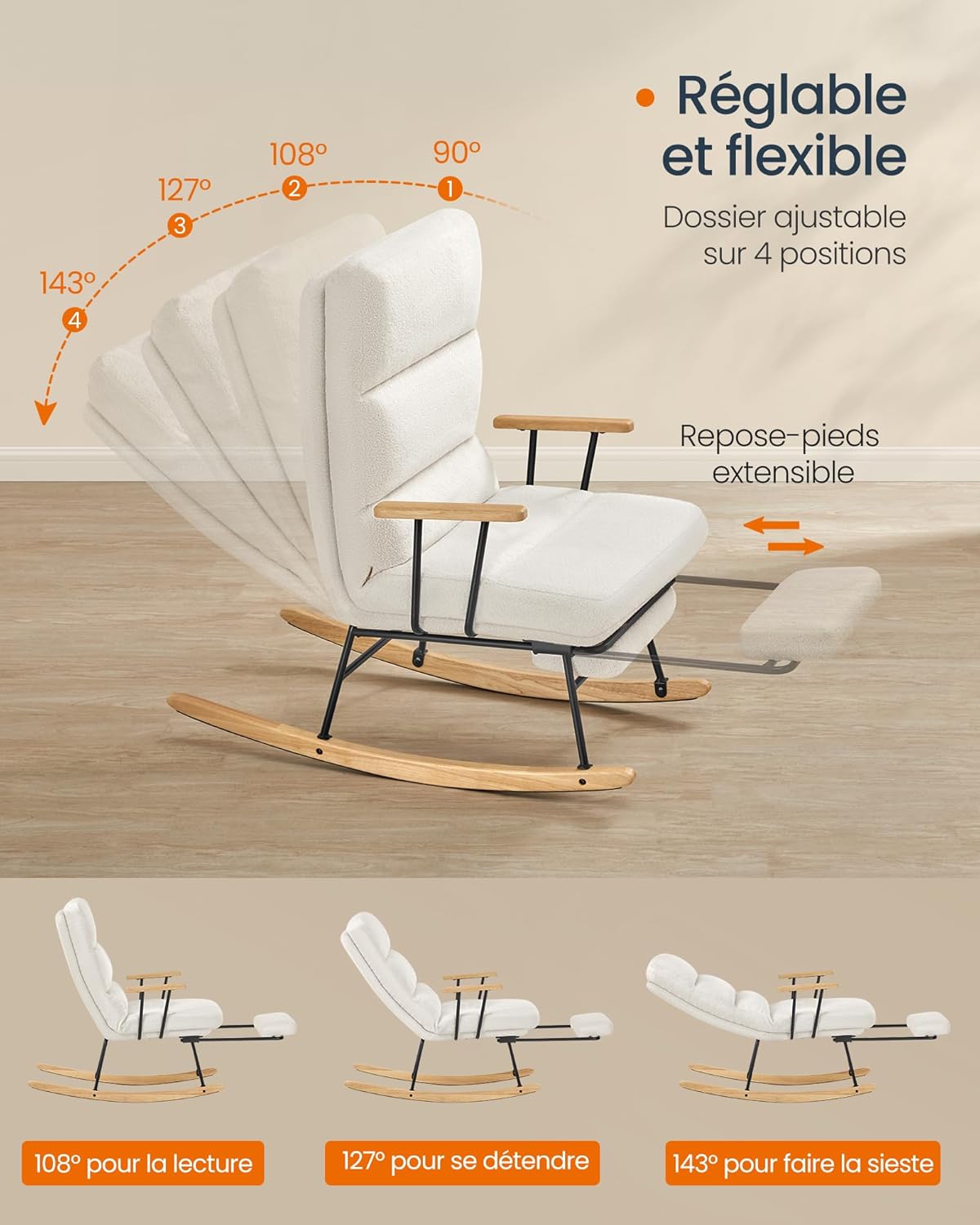 Mebel do domu, cream white, 97 cm