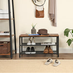 Ławka na buty, rustykalny brąz, 80 cm